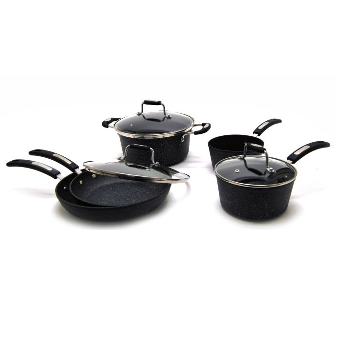 the rock 8 piece cookware set