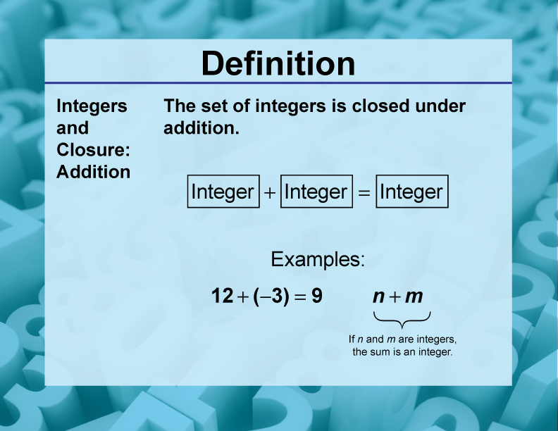 closed under addition