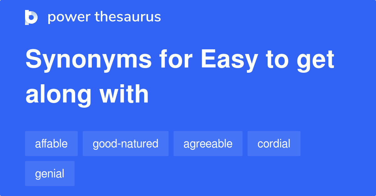 easy to get along with thesaurus