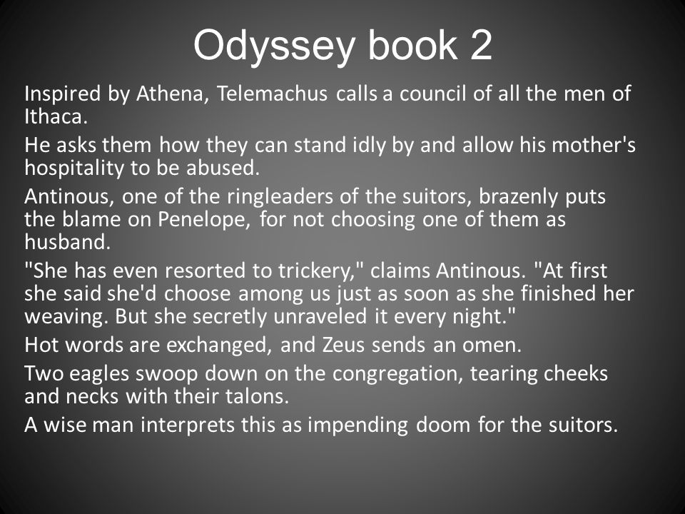 the odyssey part 2 summary