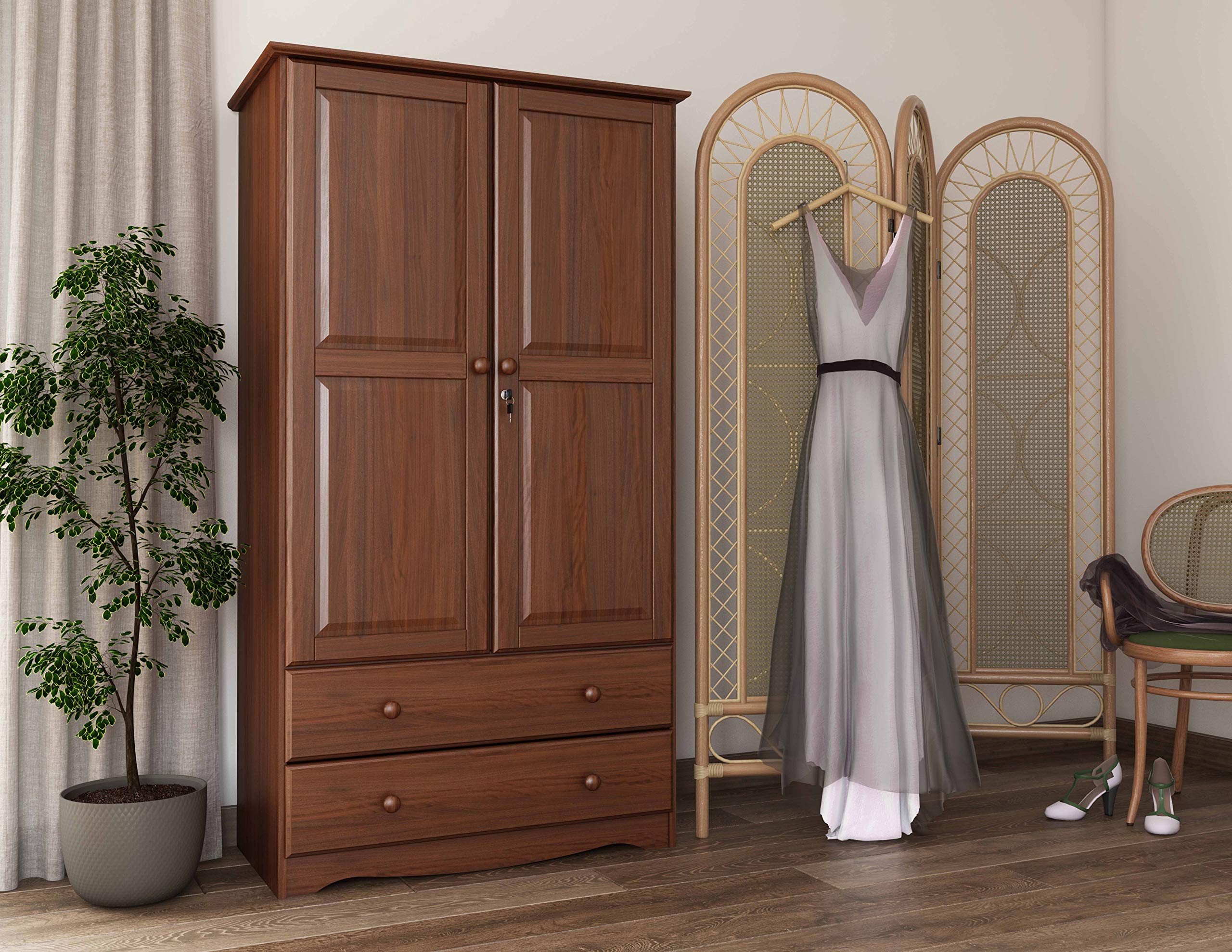 hardwood wardrobe closet