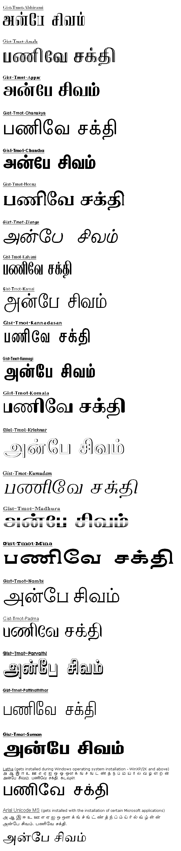 tamil stylish fonts ttf zip file download