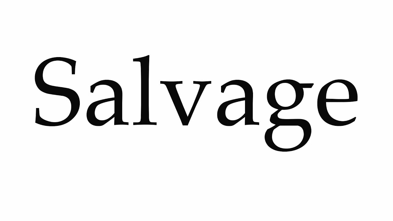 how to pronounce salvage