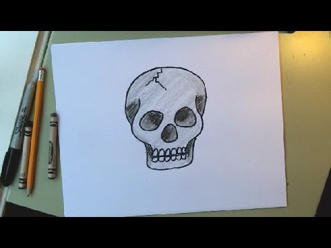 simple skull cartoon