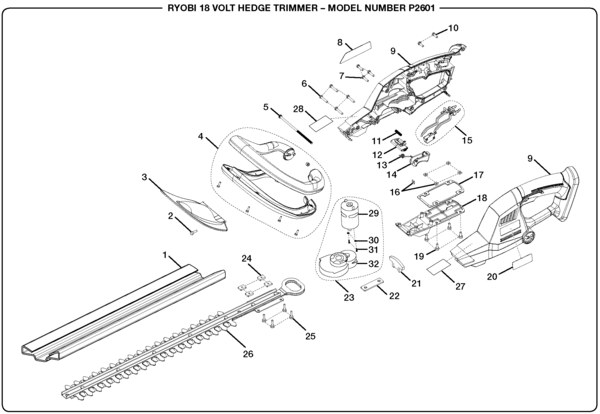 ryobi hedge trimmer blades