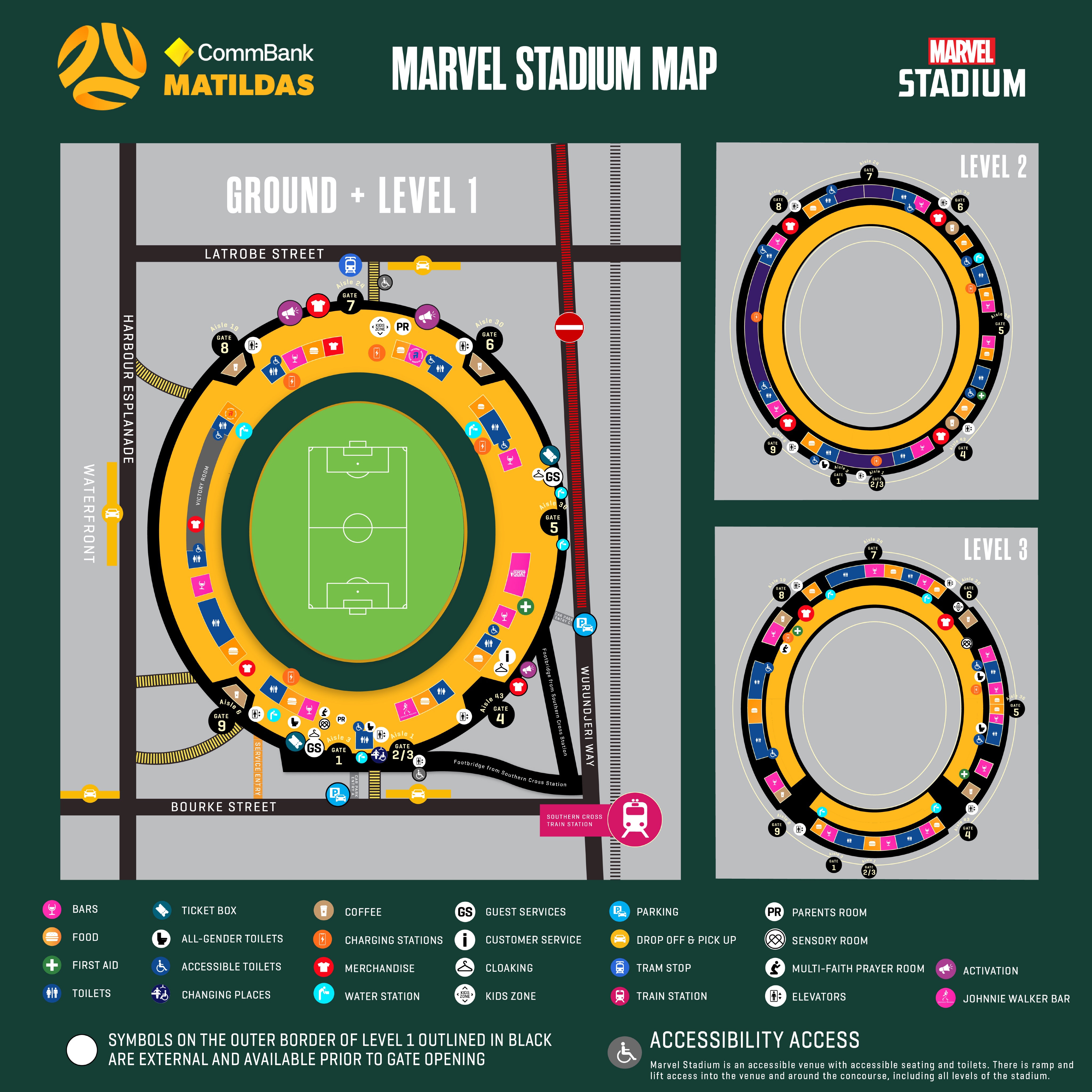 marvel stadium parking map