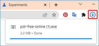 enable download bubble