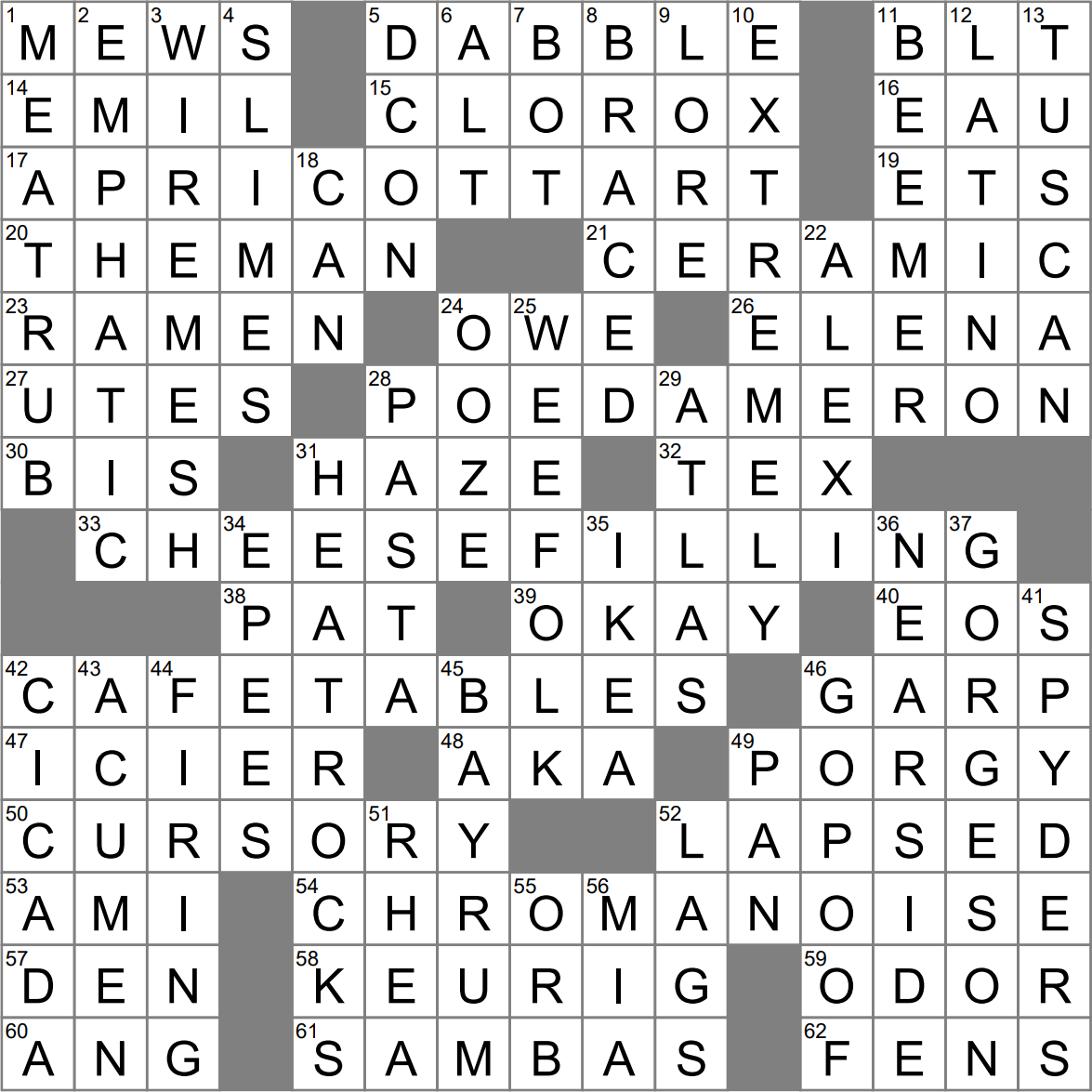 end result crossword clue