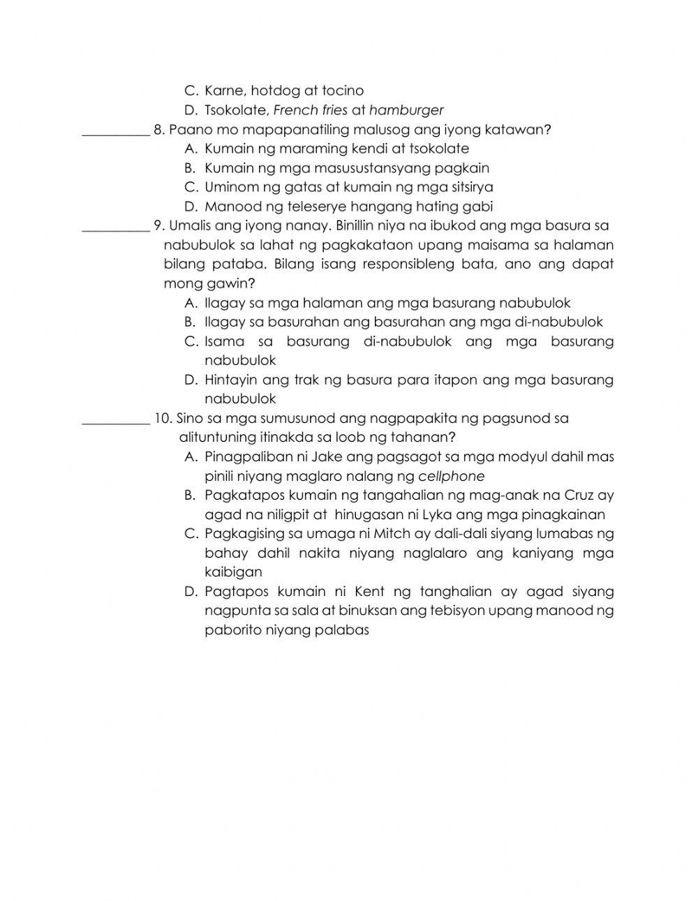 esp 7 diagnostic test