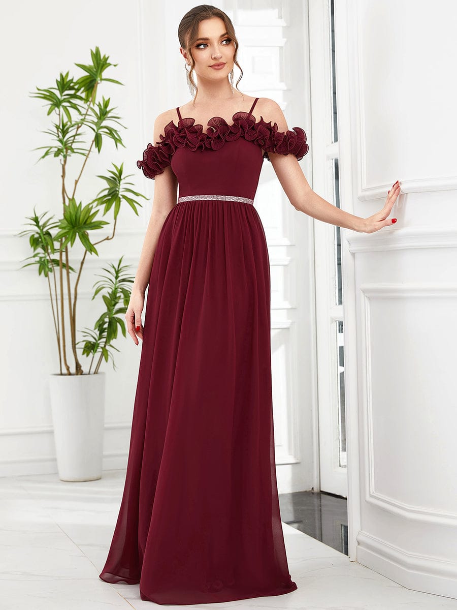 ever pretty burgundy dress