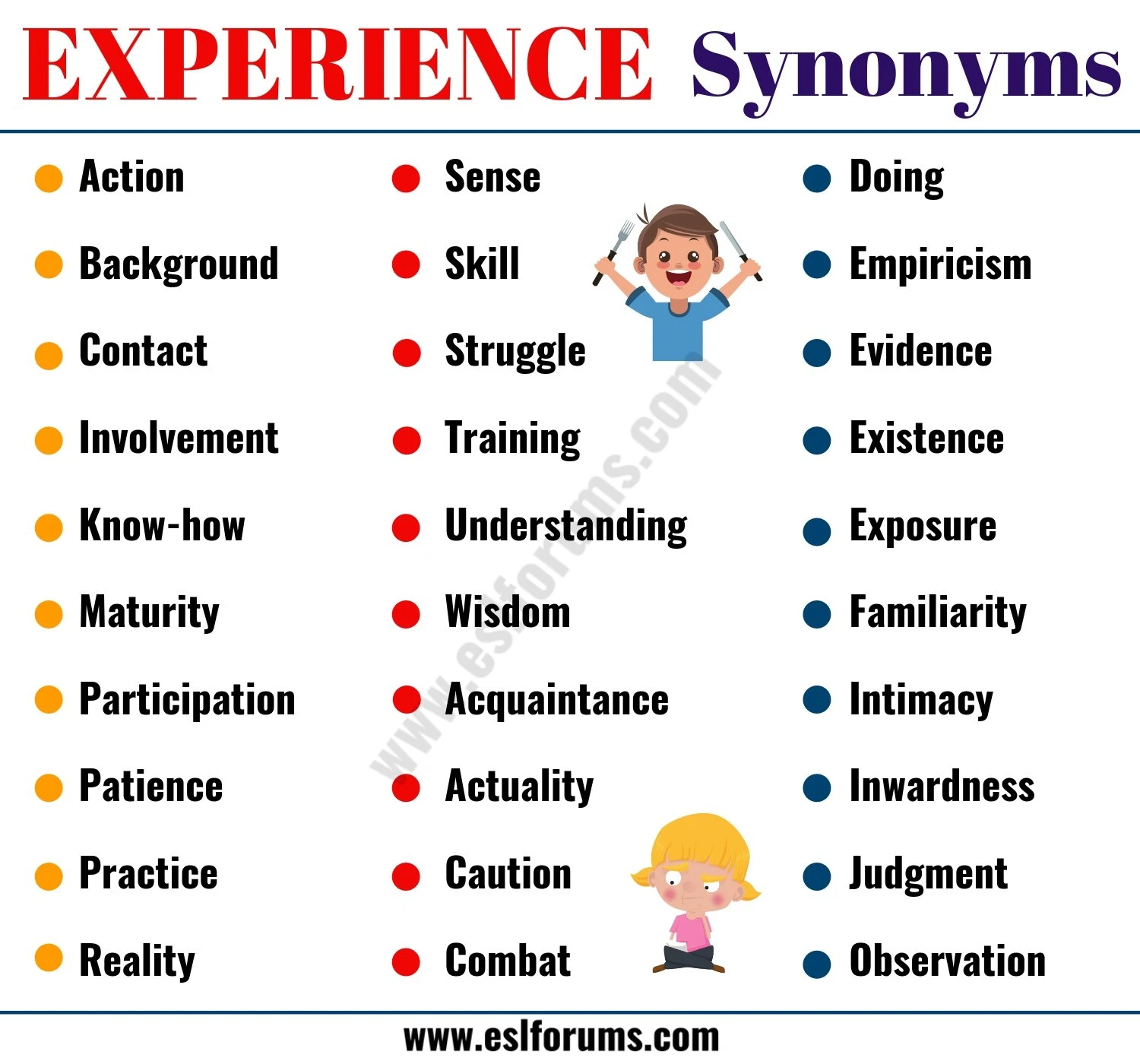 experience synonym