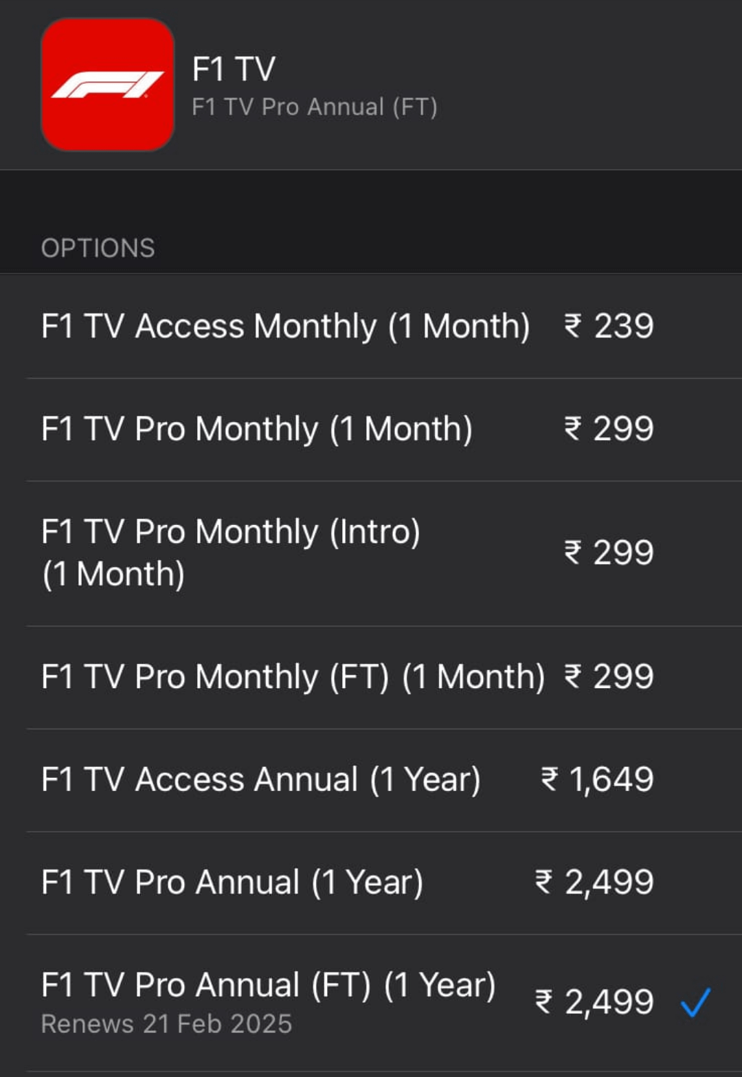 f1 tv pro annual ft