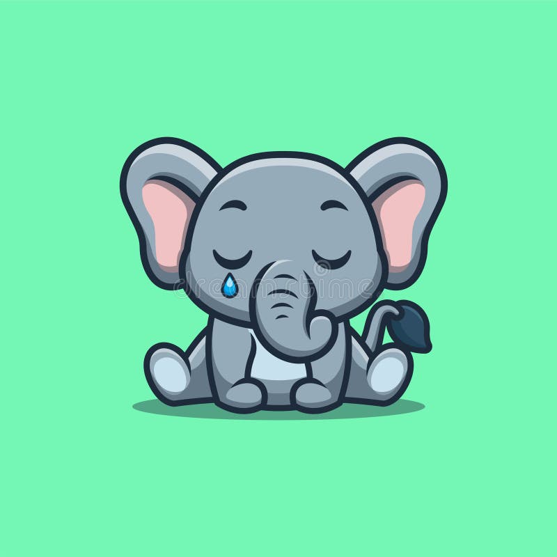 sad cartoon elephant