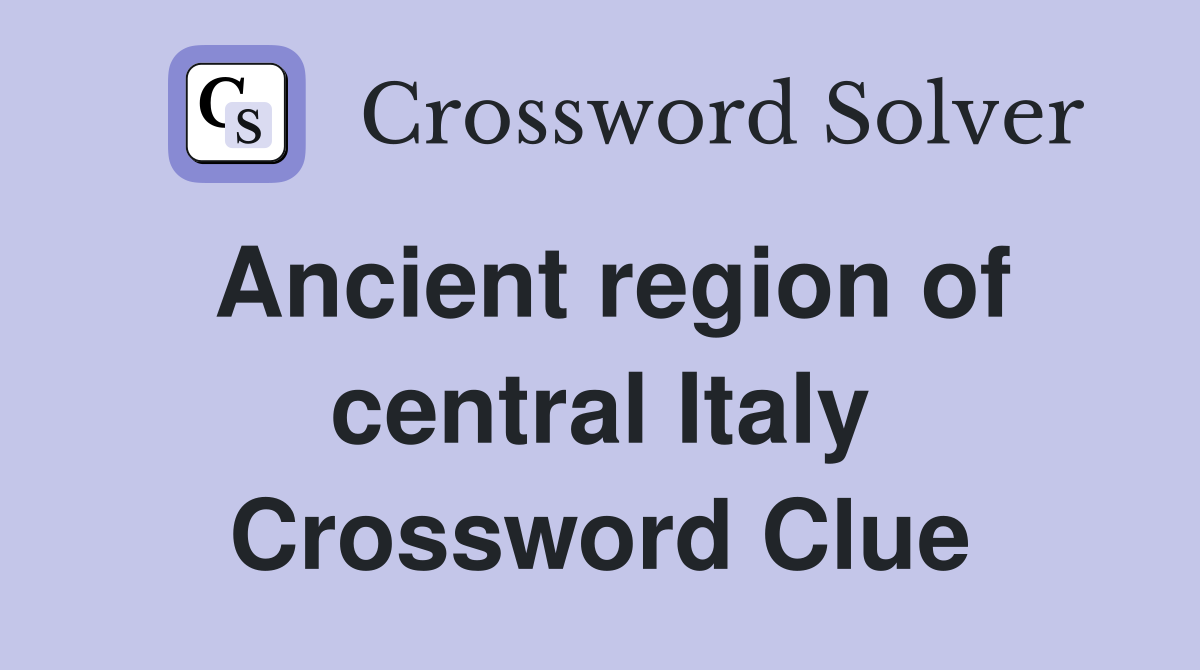 ancient italians crossword clue