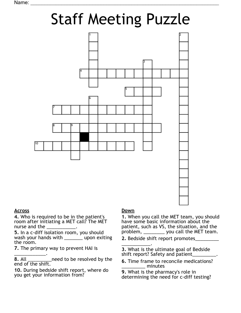 staff member crossword clue