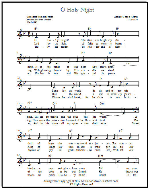 oh holy night song