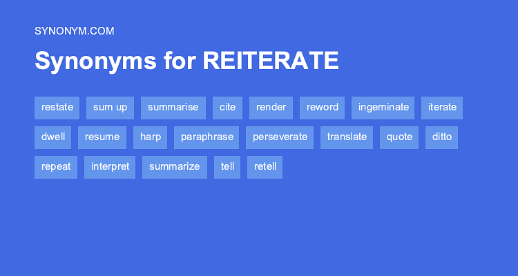 reiterate synonyms