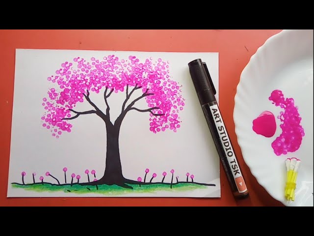 blooming tree drawing