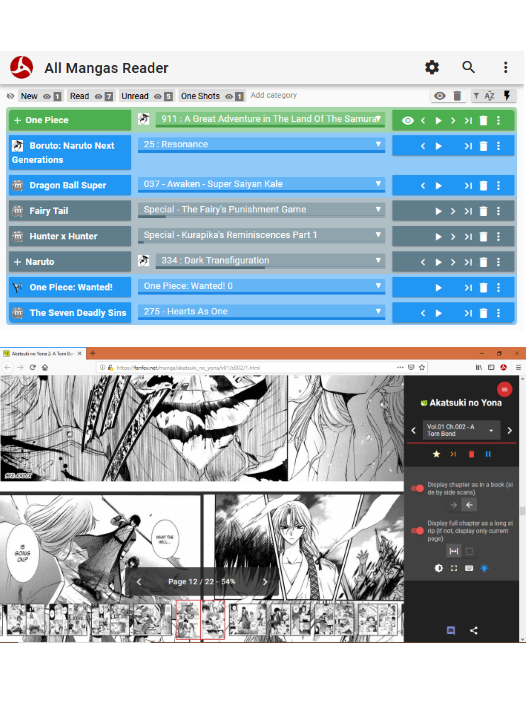 manga reader extension