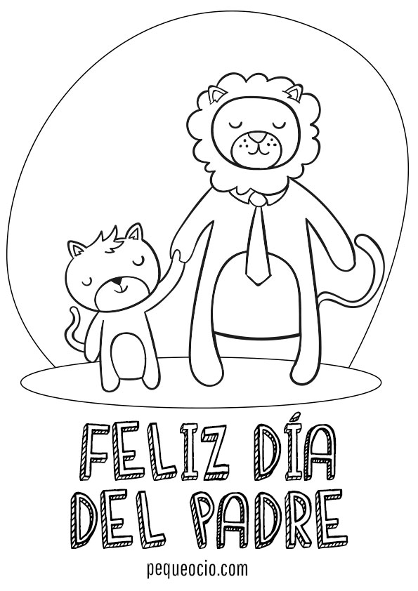 dibujos dia del padre para colorear e imprimir