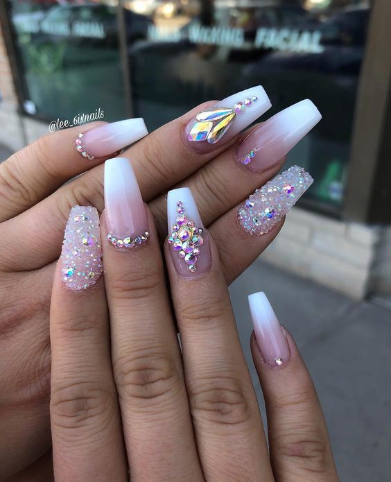 rhinestone nail designs