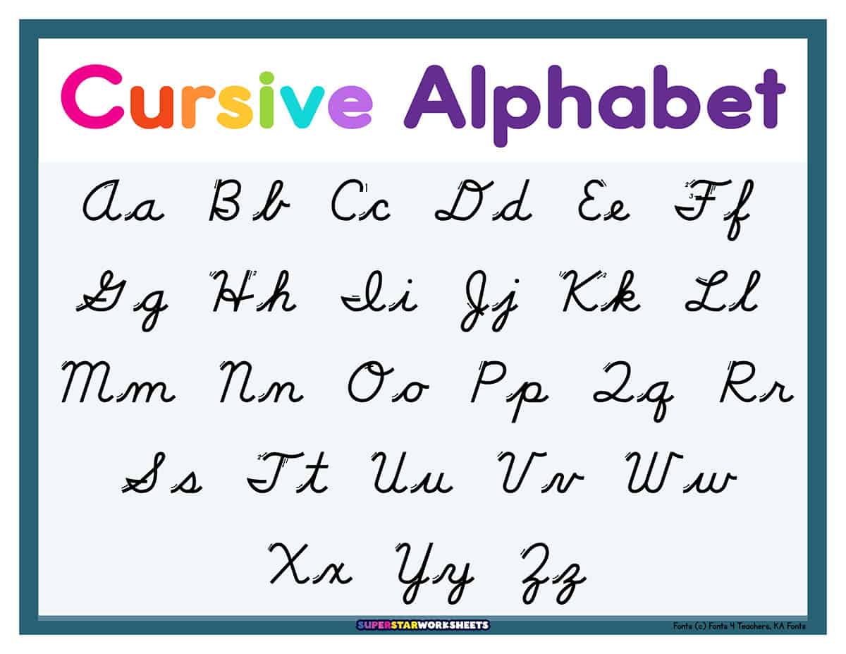 cursive letters upper and lowercase