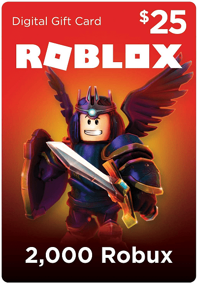 how much is the 25 robux gift card