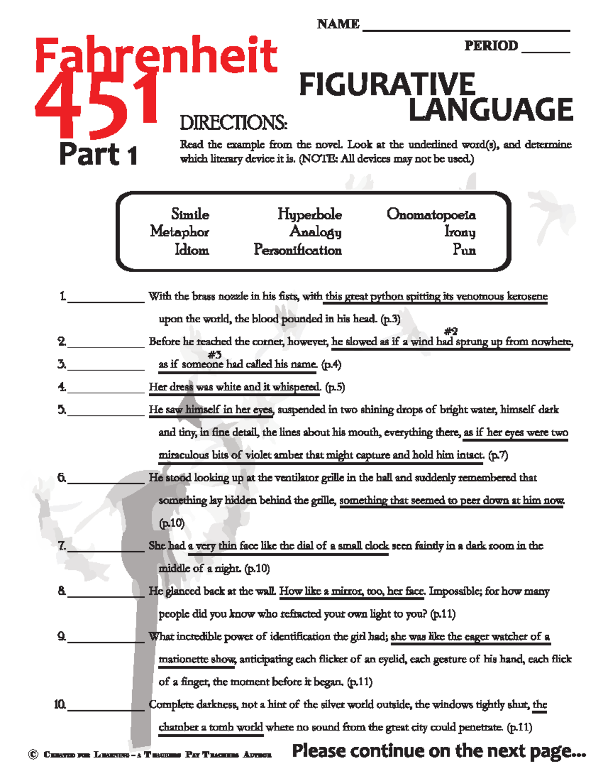 fahrenheit 451 figurative language part 1