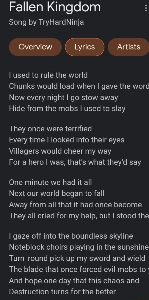 fallen kingdom song lyrics