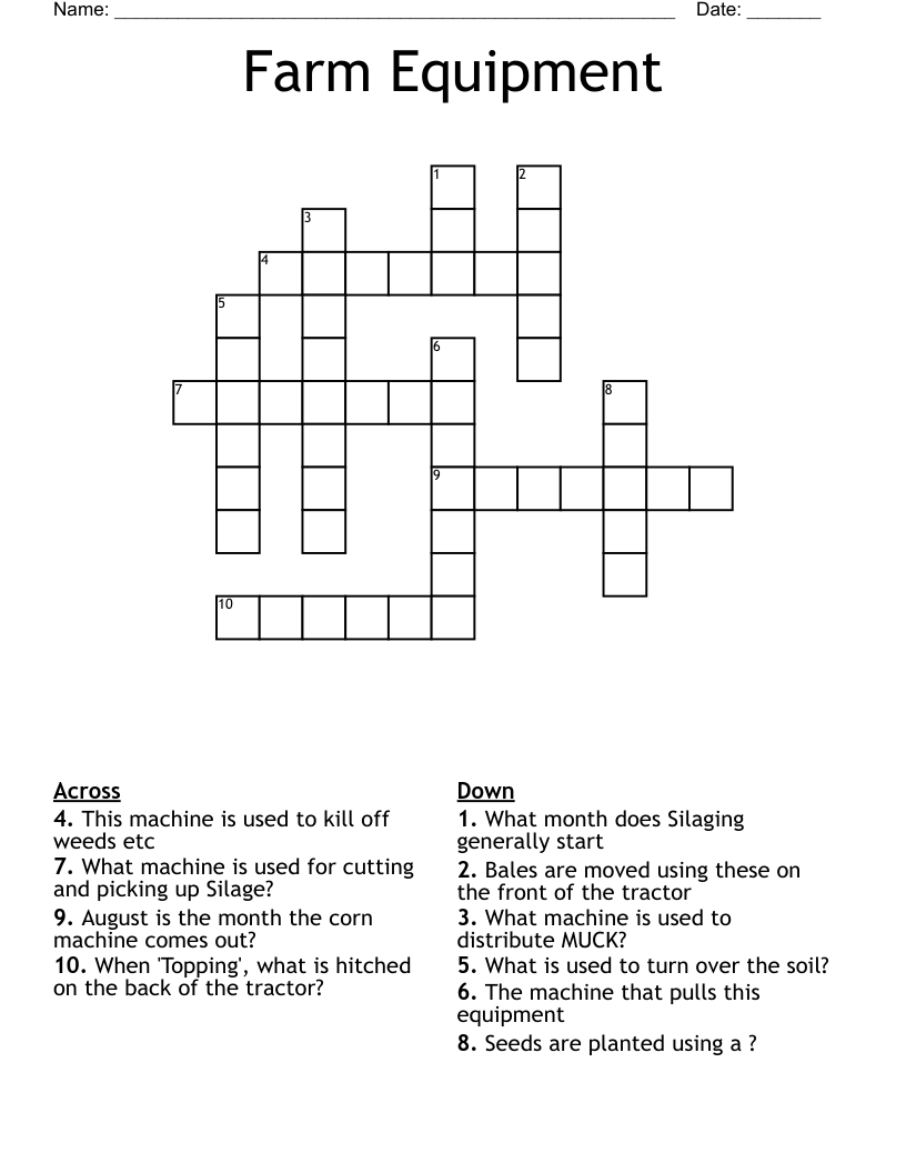 farm implement crossword