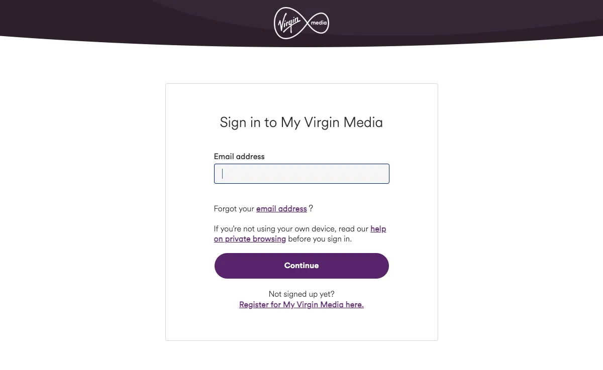 virgin media email sign in