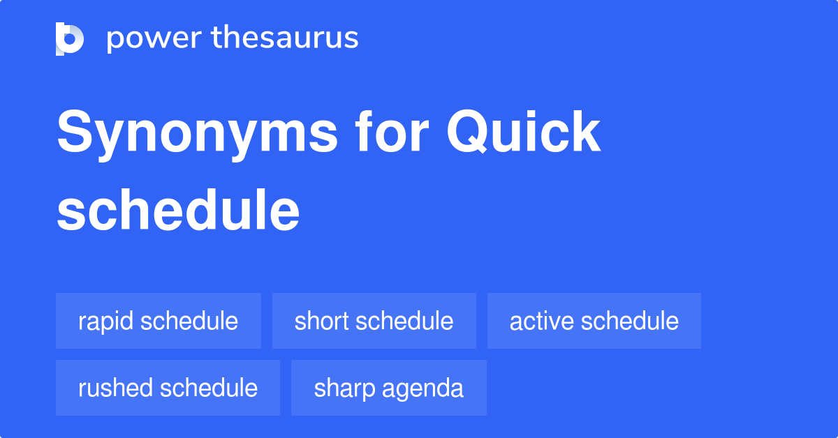 synonym for schedule