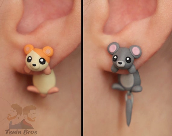 hamster earrings