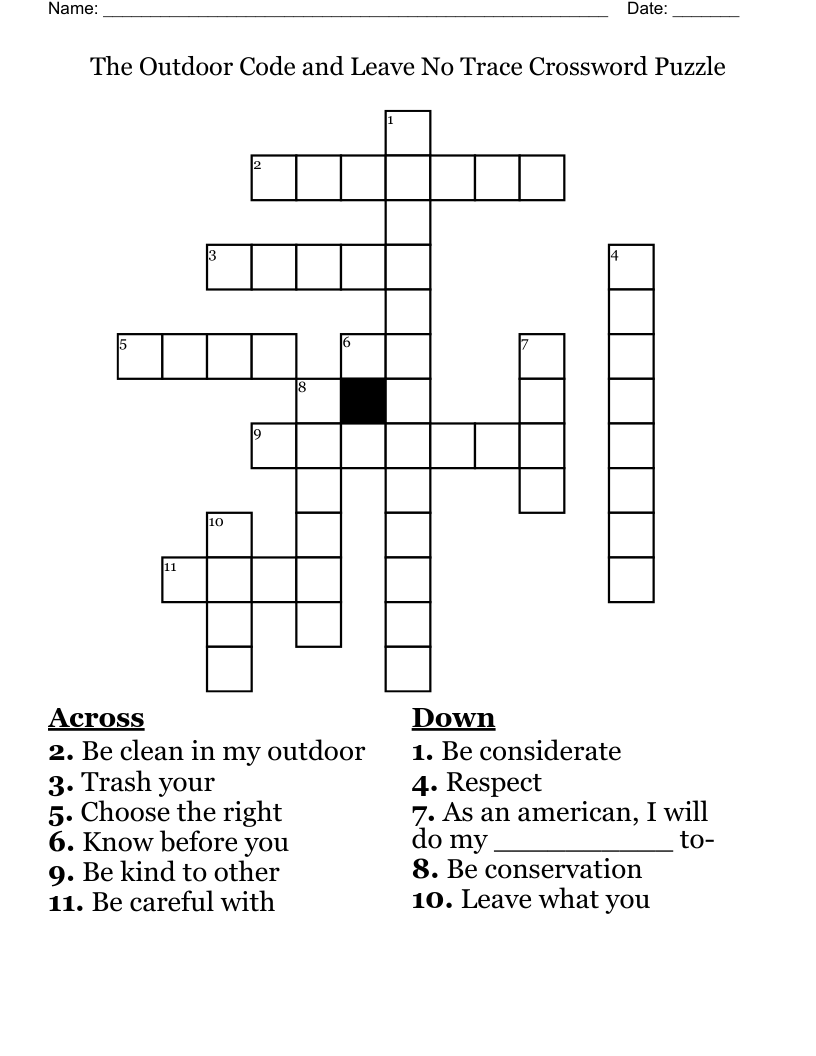 trace crossword