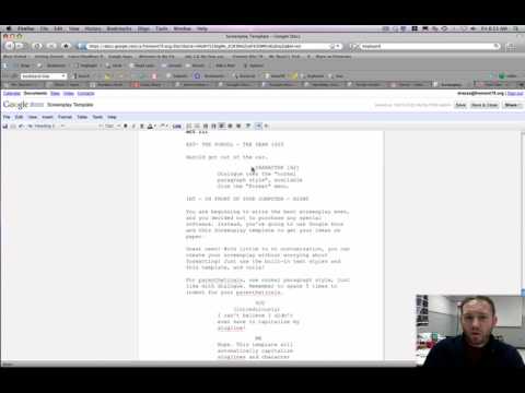 google docs screenplay template