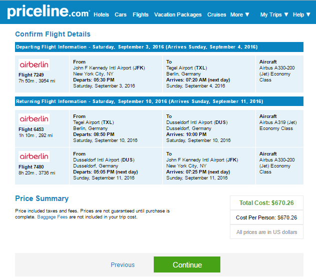 priceline airline tickets