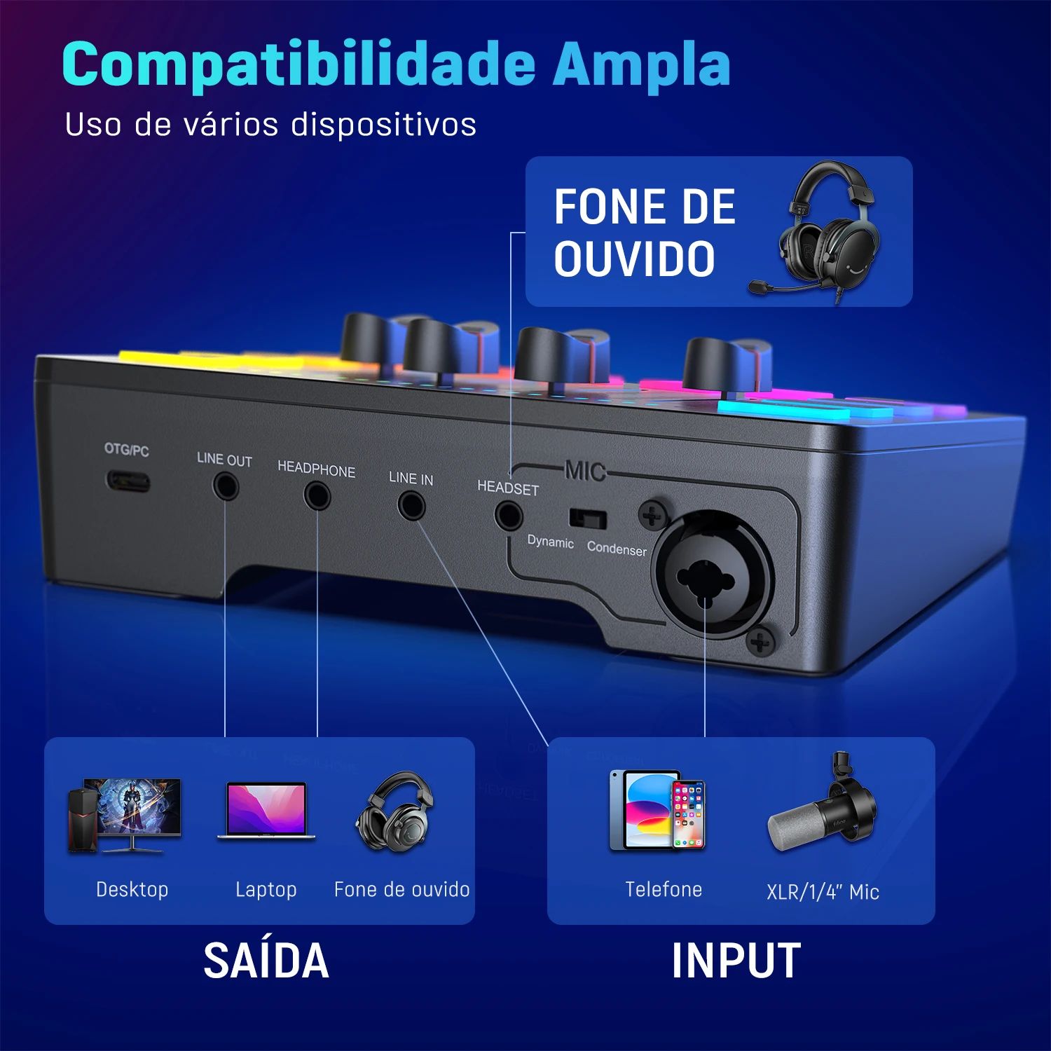 fifine gaming audio mixer