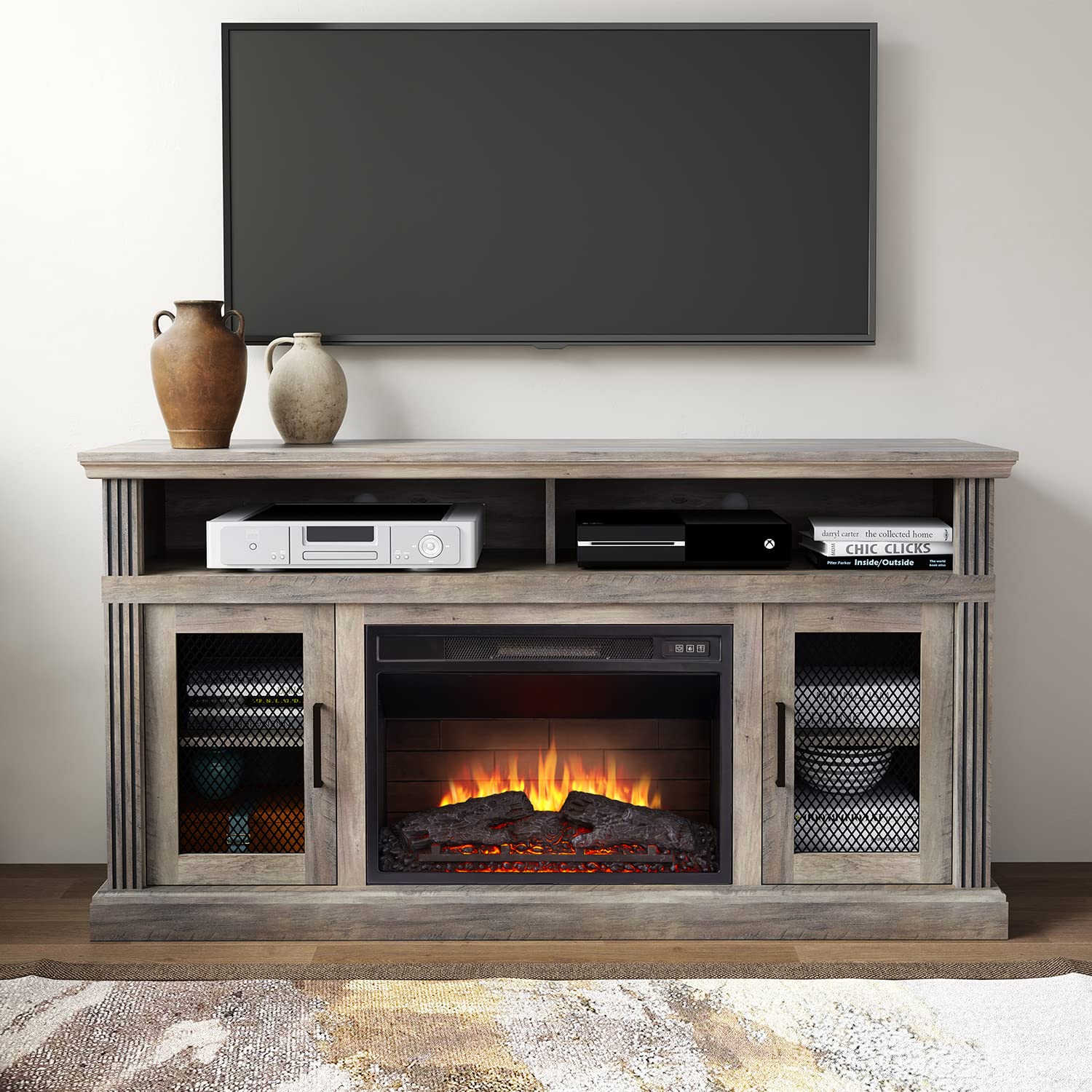 fireplace tv cabinet