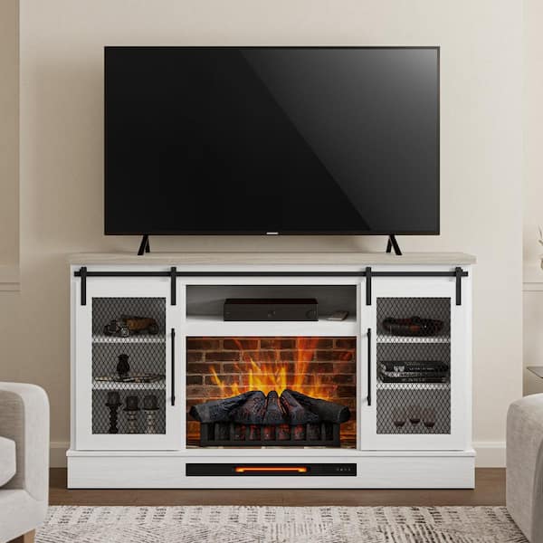 fireplace tv stand with fireplace