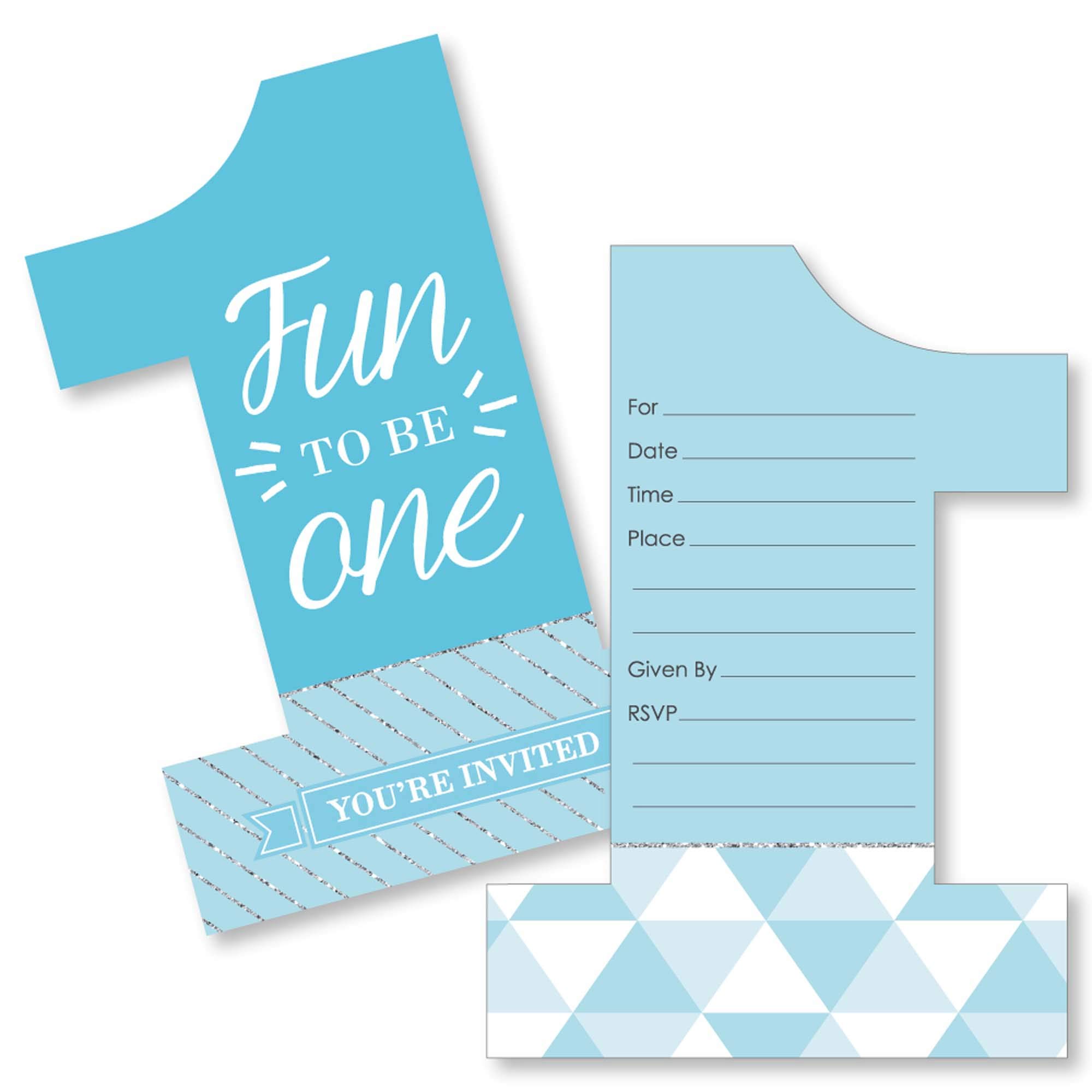 first birthday boy invitation card