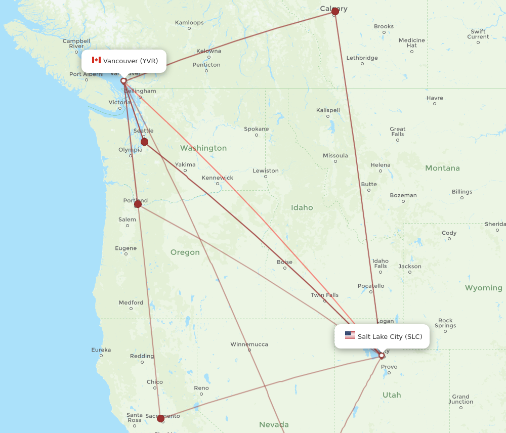 flights from slc to vancouver