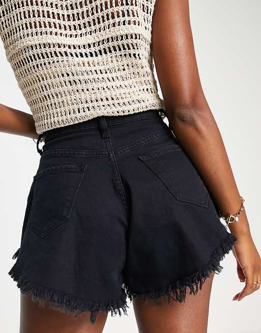 flippy denim shorts