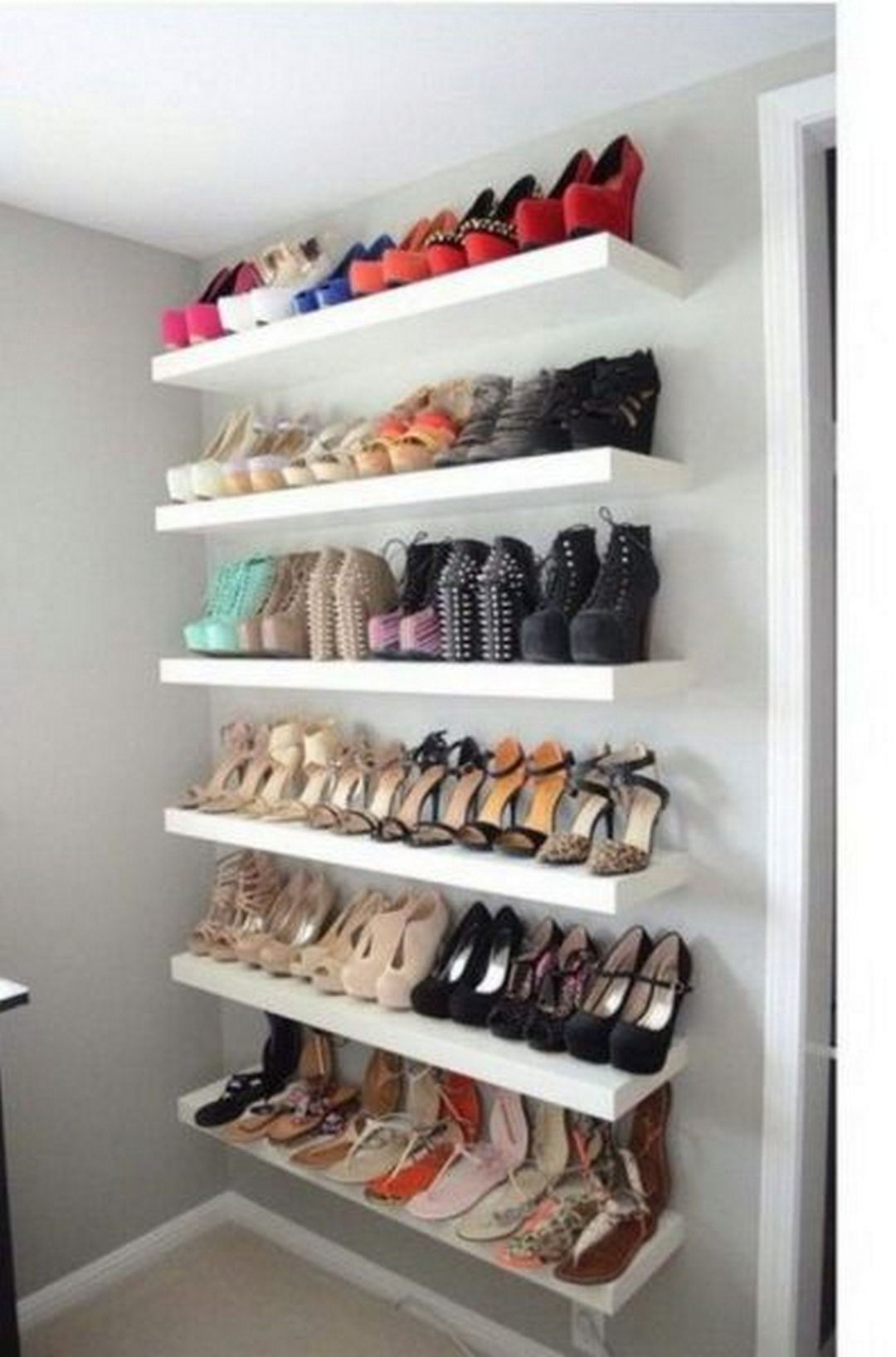 floating shoe shelves