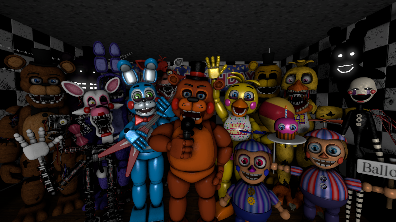 fnaf 2 all animatronics