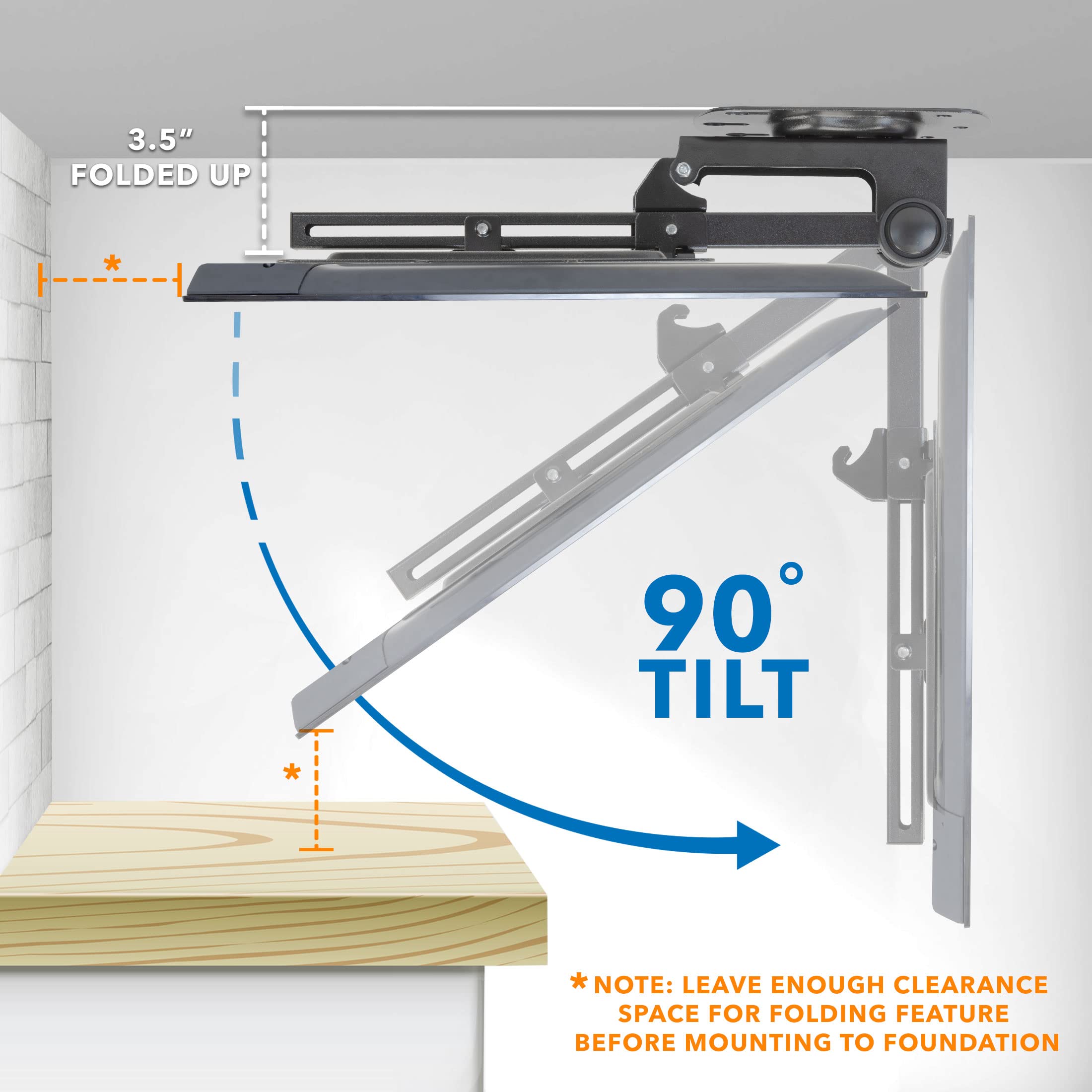 fold down tv mount