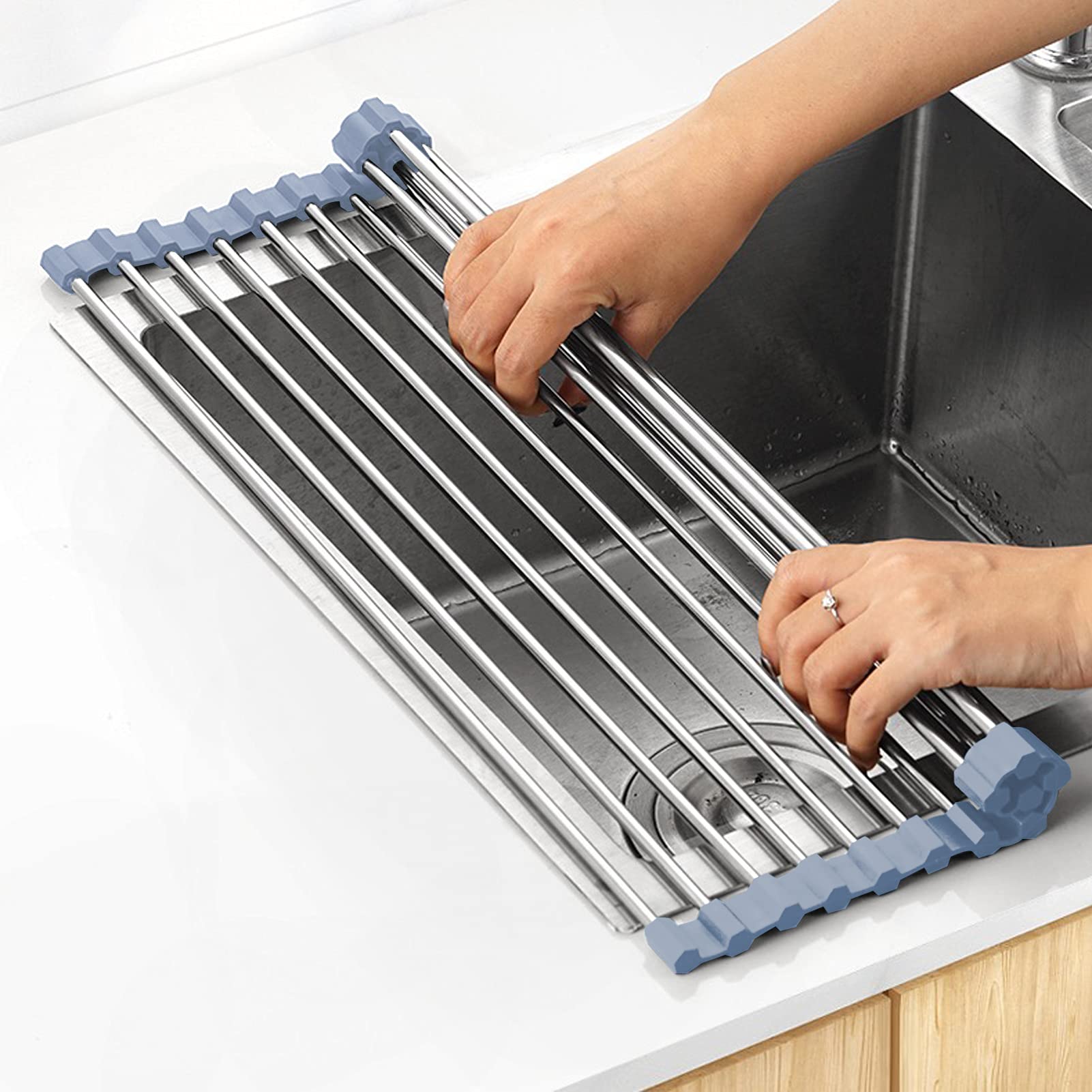 folding dish drainer