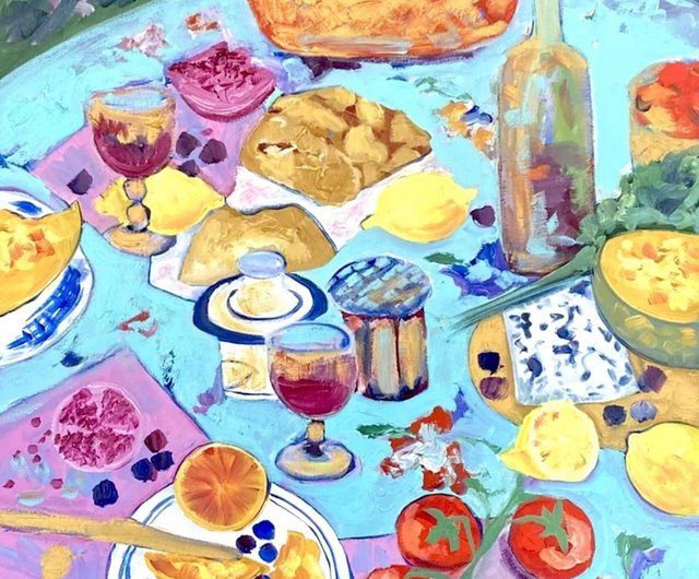 food painting on canvas