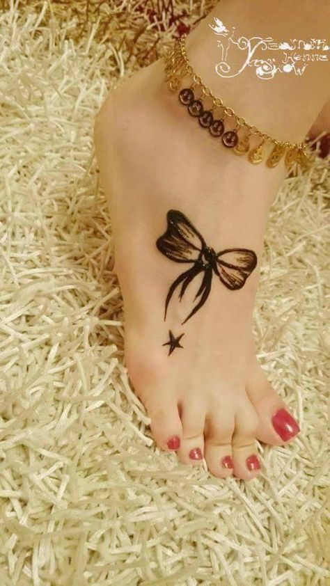 foot tattoo mehndi design