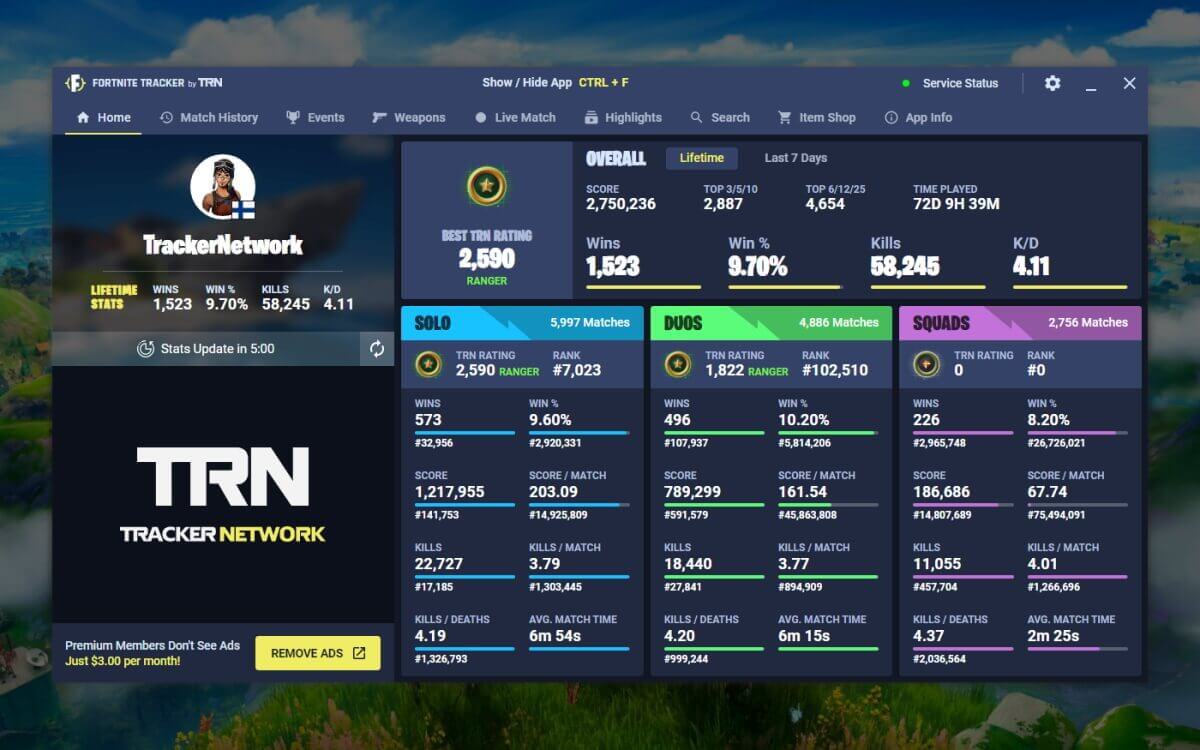 fortnit etracker