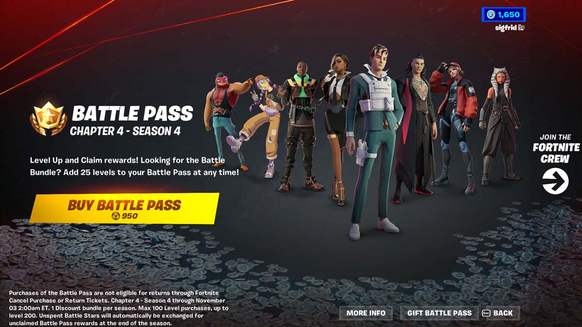 fortnite chapter 4 season 4 battle pass